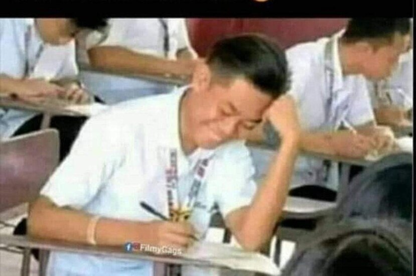 Situation in the exam hall.